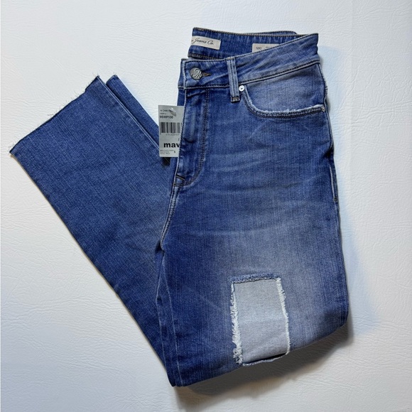 Mavi Nikki Mid-Rise Cropped Patchwork sz 27 - Picture 3 of 7